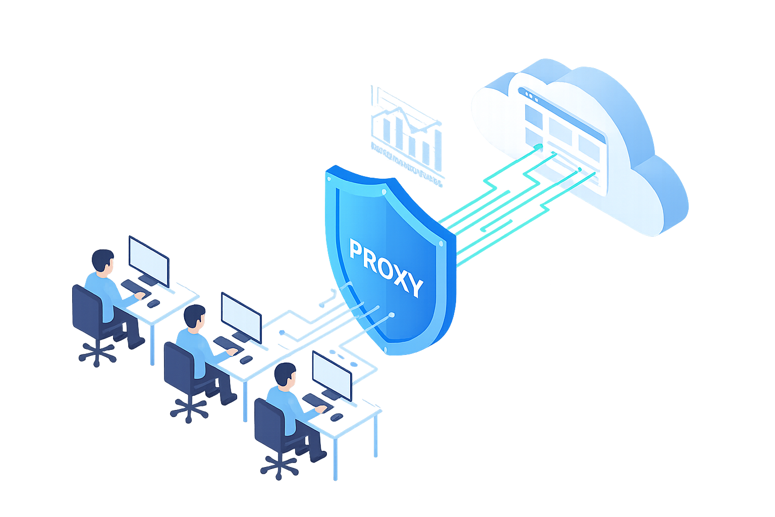 Illustration of a proxy server